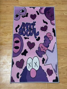 Antisocial Kaws Door Mat